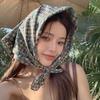 70*70cm Cotton And Linen Handkerchief Small Hair Scarf For Women Cute Plain Bag Scarfs Female Fashion Print Scarves For Women