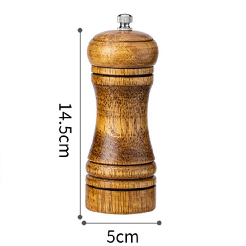 Cooking And Salt Pepper Grinder Hand Movement Oak Wood Pepper Mill Tool Kitchen