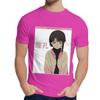 Round Collar Serial Experiments Lain Sad Japanese Anime Aesthetic T Shirt Casual For Male Slim Top