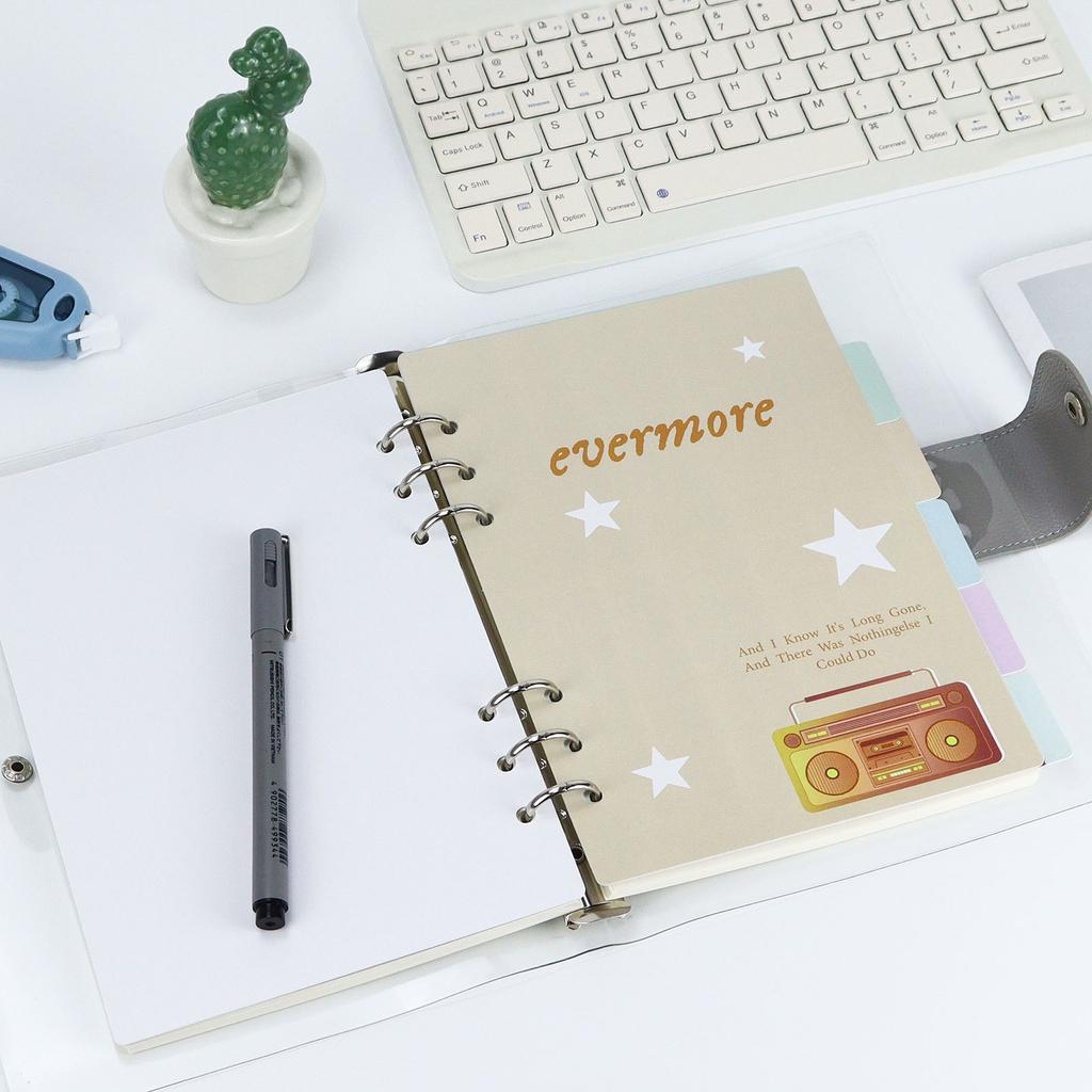 A5 A6 Separation Page Color Index Loose Leaf Manual Account Replacement Separation Page Management Index