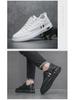 White Crocodile Pattern Leather Sneakers for Men - 2021 Autumn Casual, Versatile, and Non-Slip Soft Sole Shoes.