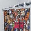Cat Shower Curtain Cute Funny Pet Animal Pattern Bathroom Decor Waterproof Liner Vintage Home Decor Gift Idea Novelty Washable F
