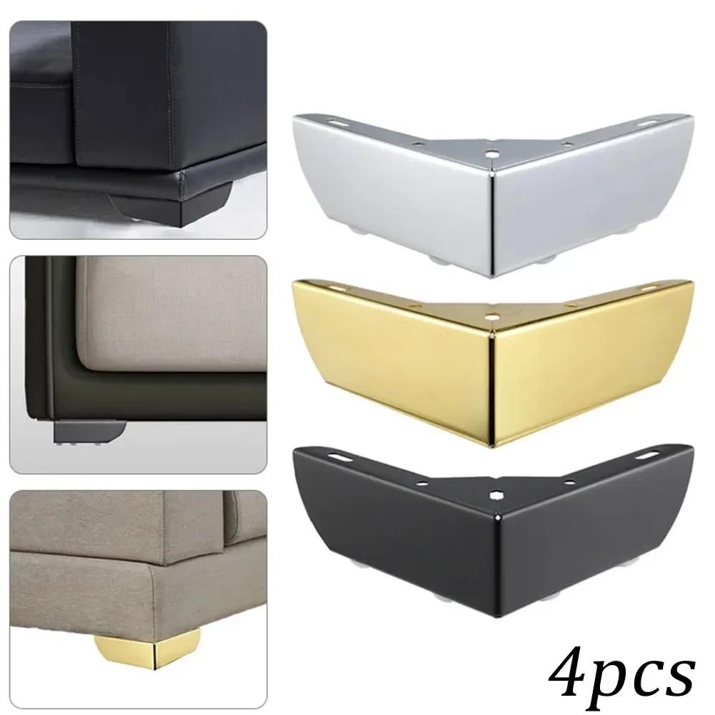 4Pcs Durable Heavy Load Bearing Furniture Legs Metal Cabinet Three-pronged Feet Triangle Sofa Legs DIY Furniture Hardware Legs