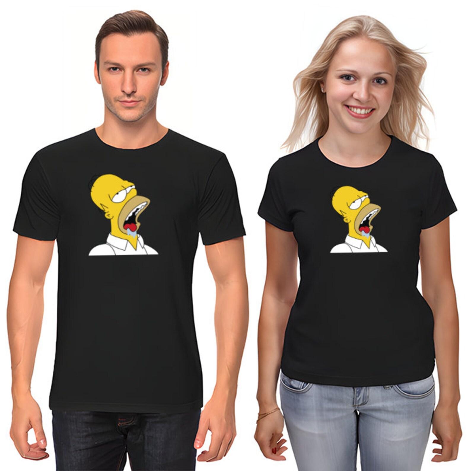 The Simpsons,Homer,Marge,Bart,Lisa Figure, Short Sleeve White-Black Men s / Women s T-Shirt L051 4XL