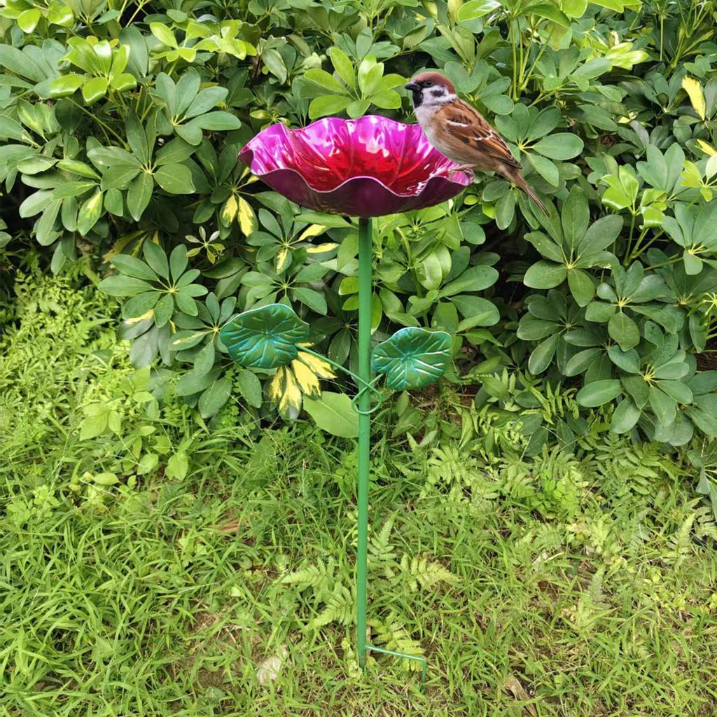 Bird Bath For Outside Vintage Flower Iron Decoration Flower Bird Bath For Feeding Home Garden Backyard Courtyard Landscaping