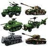 World War Military Main Battle Tank Cannon Armor Vehicle MOC Building Blocks Bricks Model DIY Assembly Toys For Kids