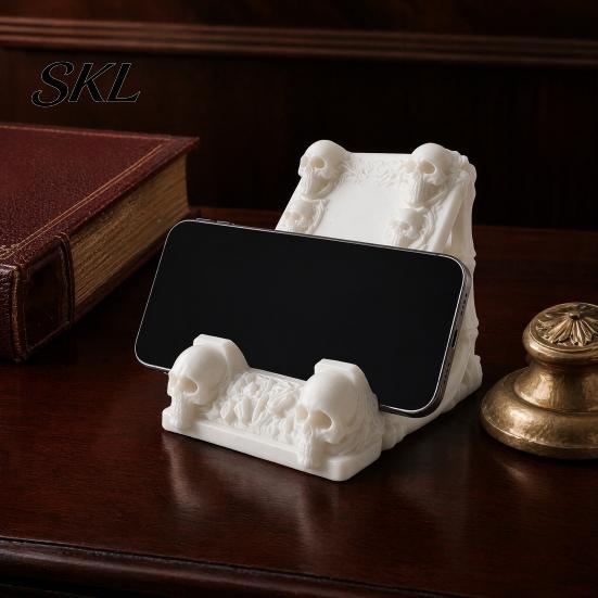 Versatile Mobile Holder 3D Printed Skeleton Phone Holder, Universal Stand, Decorative Stand Support, Creative Skulls for All Models Adjustable