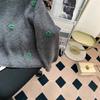 Sweater Women Winter Knitted Pullover Fir Loose Vintage Embroidered Flowers Knit Sweater