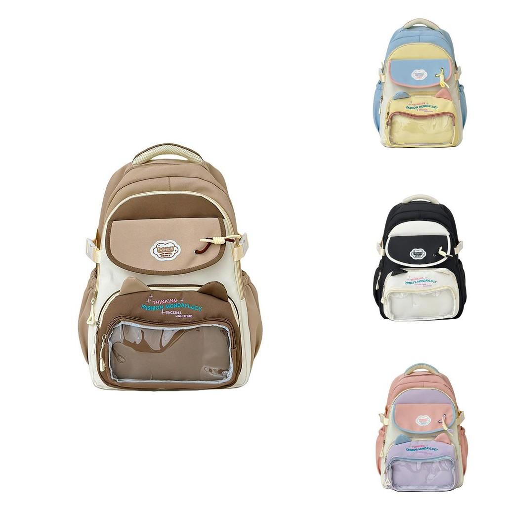 Cute Cats Ears Design Student Backpack With Nylon Material And Fun Design For Teens And Kids