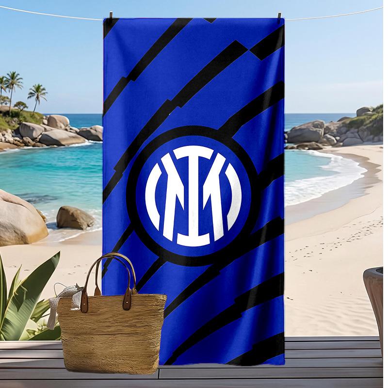 Inter Printed Beach Towel Quick Dry Soft TowelPortable Large Rectangular Beach Blanket for Travel Swimming Pool