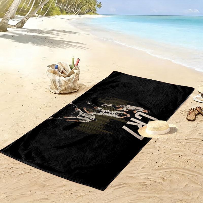 Asciugamano da Spiaggia con Stampa CR7, Asciugamano Grande Morbido ad Asciugatura Rapida per Spiaggia Campeggio Nuoto