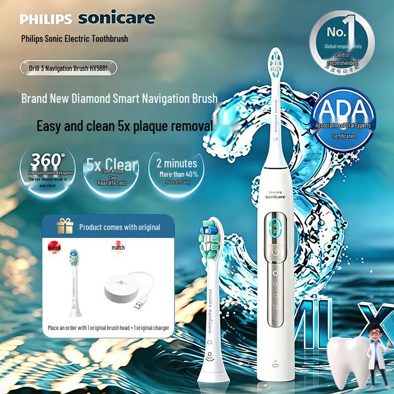 

Электрическая звуковая зубная щетка Philips с голосовым управлением ИИ