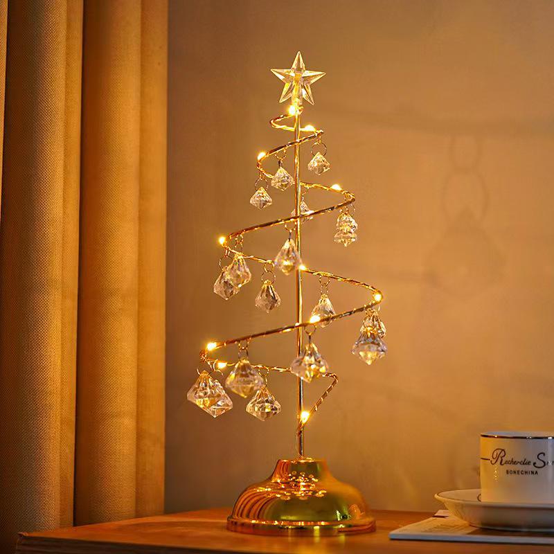 USB LED Cherry Blossom Crystal Tree Lamp for Room Decoration - Rose Flower Light with Colorful Simulated Lights