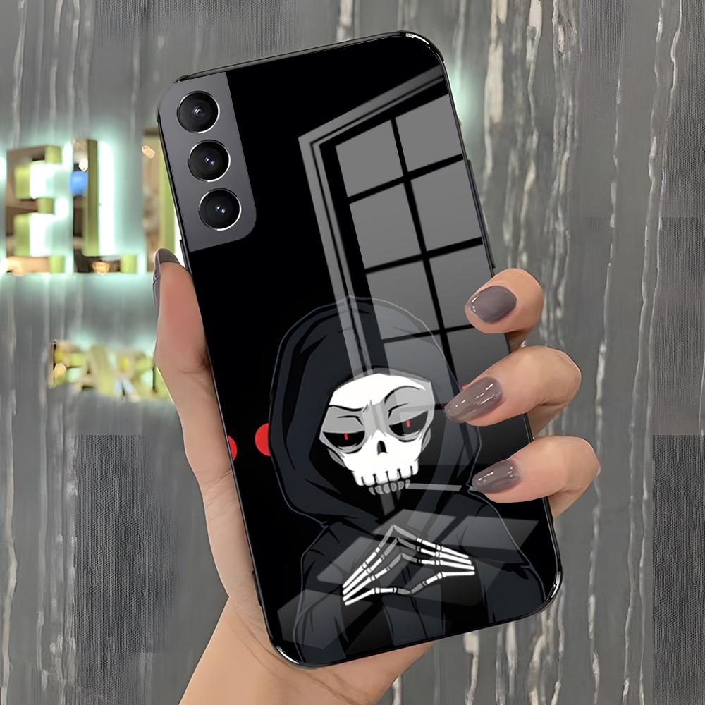 Grim Reaper Cool Phone Case For Samsung S26 S25 Plus S20 S20 Plus S22 Ultra S23 FE S21 Plus S21 Ultra Glass Cover