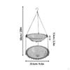Bird Feeder for Garden, Hanging Bath Ornament, Double Layer Feeder, Garden Bath,