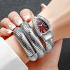 Fashion Women Snake Shape Quartz Watches Luxury Rhinestone Roma Dial Wristwatch Girls Clock Reloj Mujer