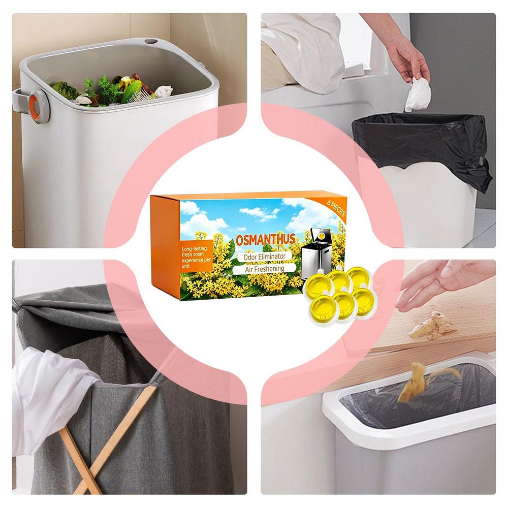 6pcs Long Lasting Scented Garbage Can Freshener Gel Trash Odor Eliminator For Kitchen Bathroom Toilet Closet Home Apartment Air Fresheners 2
