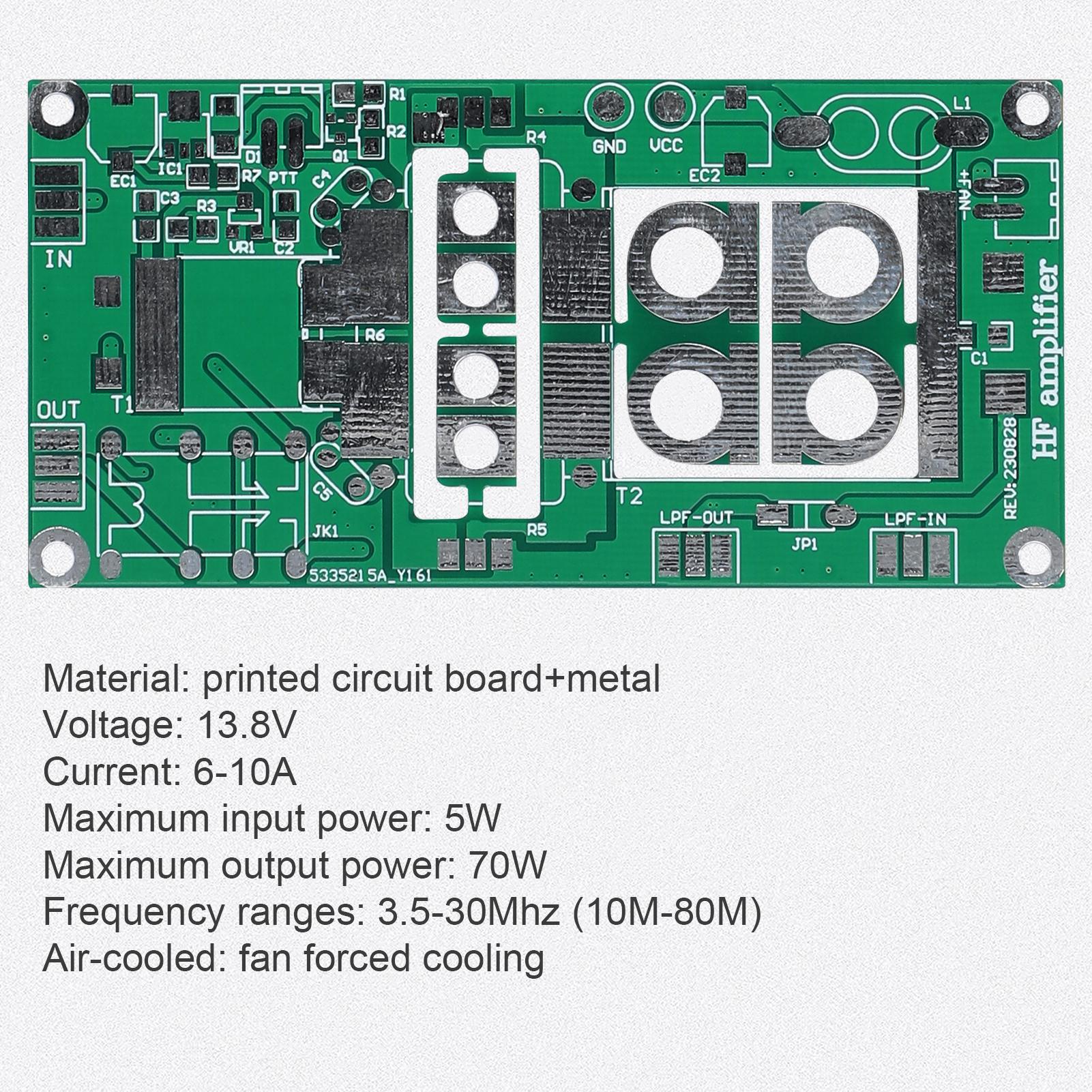 

DIY Kit 70W SSB Linear HF Power Amplifier 3.5 30Mhz for FT 817 KX3 Radio AM CW Frequency Modulation Radio Ham різнокольоровий
