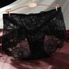 L-2XL Women High Waist Sexy Lace Panties Hollow Soft Underwear Breathable Plus Size Female Lingerie