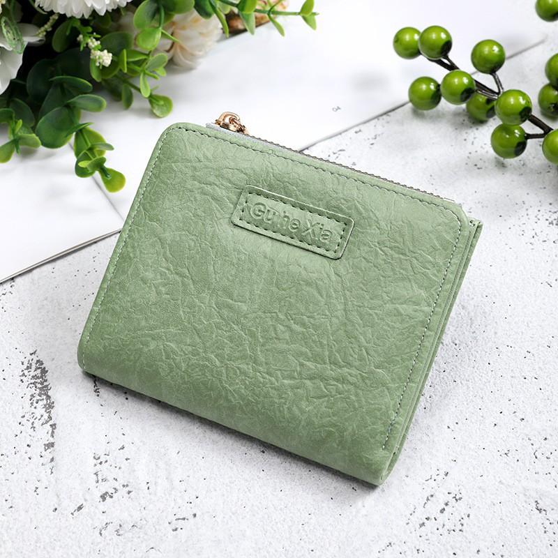 Womens Minimalist PU Leather Clutch Wallet Small Compact Multi-Functional Card Holder With Expansion Pocket