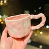 Mädchen Hochwertige Wolken Keramiktasse Retro Unterglasur Kaffeetasse Zuhause Frühstück Milchbecher Souvenir