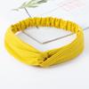 European & American Knit Crossover Headband: Pure Color Elastic Yoga Sports Hair Tie for Women