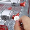 Practical Metal Portable Supermarket Universal Tokens Shopping Trolley Remover Keyring Token Chip with Carabiner Hook
