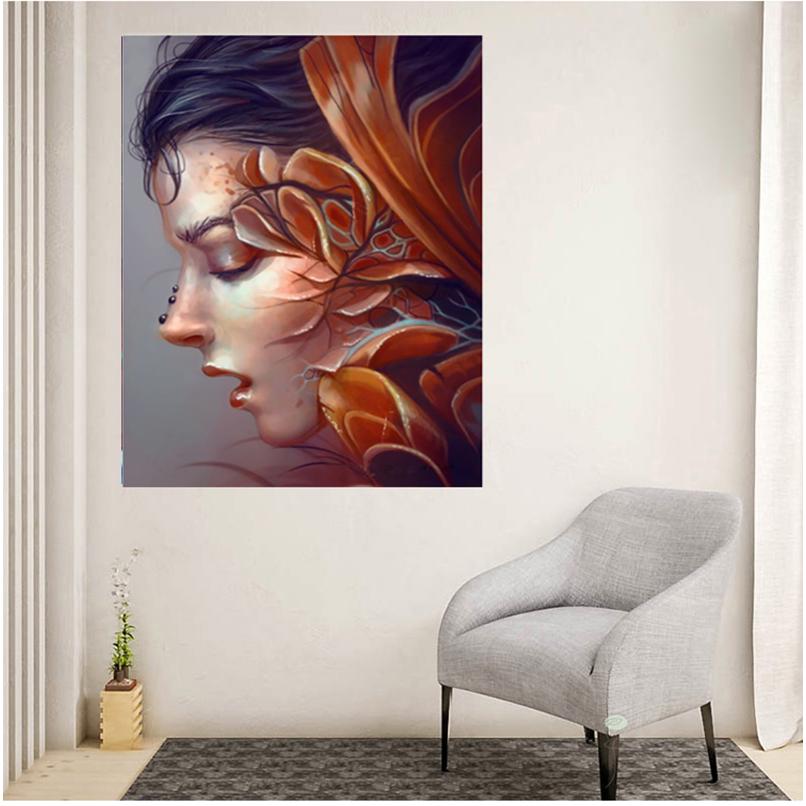 5D DIY Diamond Painting Flowers Cross Stitch Round Rhinestone Pictures Diamond Embroidery Patchwork