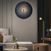 Nordic Creative Universe LED Wall Light Art Disc Light Retro Round Stainless Steel Living Room Interior Decoration Fixtures