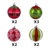 9PCS Painted Christmas Ball 6CM Santa Claus Pattern Hanging Ball Christmas Tree Decoration Pendant DIY Holiday Party Decoration