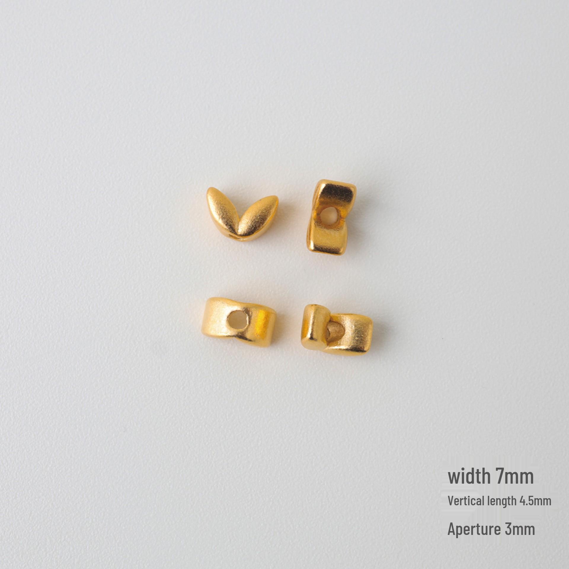 

Ancient Method Sand Gold Ruyi Cloud Fu Spacer Beads for DIY Jewelry Bracelet Crafting