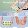14-Cell Ice Tray With Ice Scoop Set Silicone Ice Cube Tray With Lid And Bin
