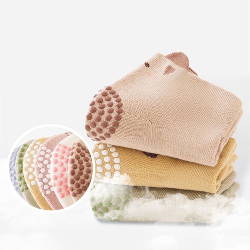 3/6 Pairs Kids Knee Pads Thick Padding Impact Protection Elastic Fit Comfortable for Baby Learning to Walk