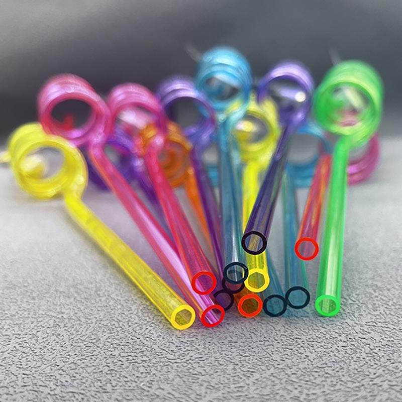 8pcs Halloween Straw Reusable Pumpkin Spiral Plastic Straw Kids Baby Birthday Party Decorations Supplies Drinking Straws