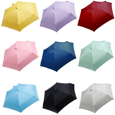 Miniparaguas plegable y bonito, portátil, resistente al viento y a la lluvia, para mujer, para playa, de bolsillo, plegable, fácil de usar