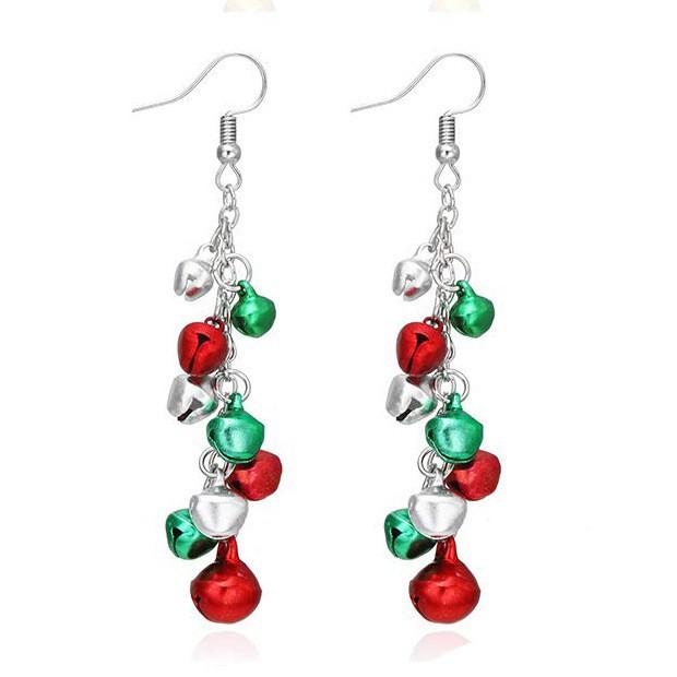 Christmas Santa Snowflake Earrings Cane Candy Bells Elk Earrings Christmas Hat Earrings