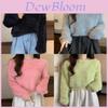 Womens Autumn Winter Soft Knit Sweater With Polo Neck For Casual Office Wear