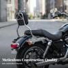 Motorcycle Backrest with Pad Sturdy Passenger Metal Frame