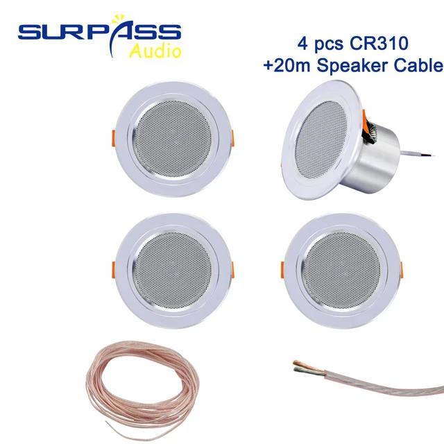8Ohm 10W Bathroom Ceiling Speaker Background Music System Moisture-proof Aluminum Can Fashion In-ceiling Speaker Sound Quality 5