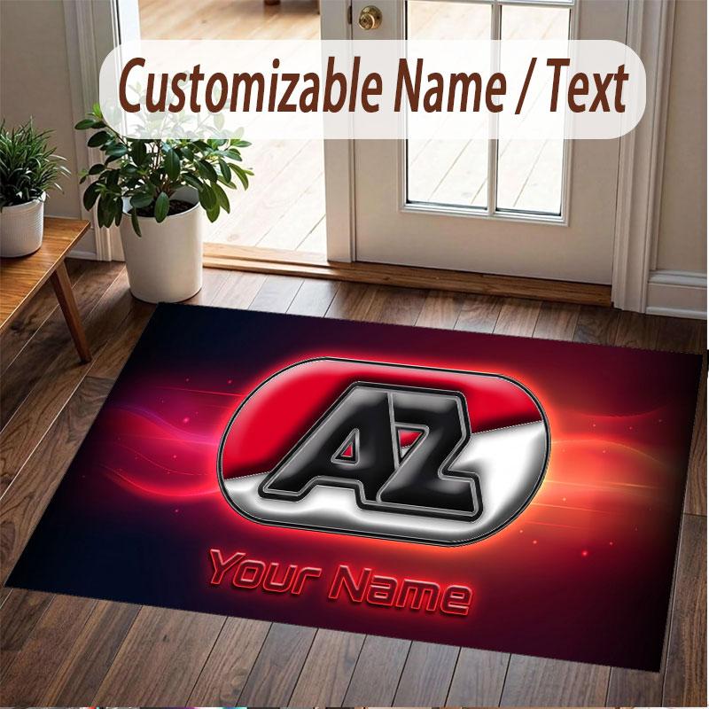 Tappeto Personalizzato Stampa Modello AZ Alkmaar Nome Testo Morbido Antiscivolo Tappeto per Pavimento per Decorazione Interna della Casa