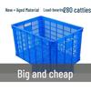 Extra Large Rectangular Plastic Storage Crate for Fruits, Vegetables, Bean Sprouts, and Eggs
