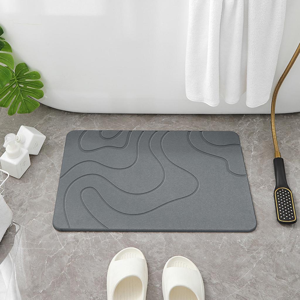 Kieselguhr Bath Mat Non Slip Shower Mat Bath Mat, Quick Drying Floor Mat Bath Mat, Super Absorbent Bathroom Mat Bathroom Rug