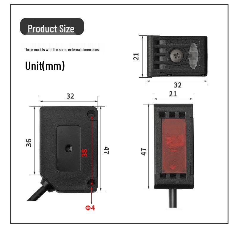 BG3010N Adjustable 4m Infrared Laser Sensor with Long-Distance Background Suppression