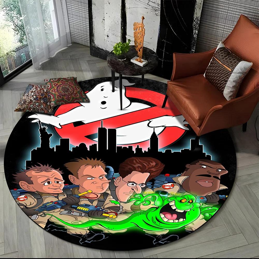 26 Style New G-Ghostbusters Horror Movie Cartoon Round Carpet Rug for Bedroom Living Room Sofa Decoration,pet Decor Floor Mat