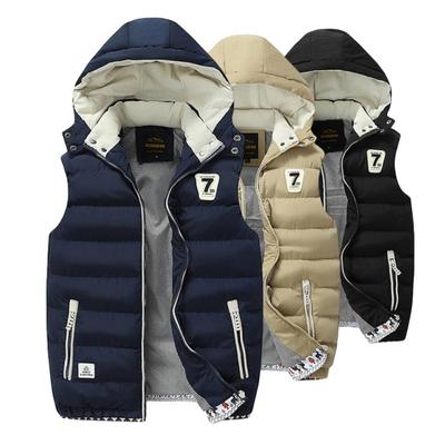L-5XL Fashion Men's Coat Youth Warm Thick Vest Student Jacket Popular Hooded Cotton High Quality Ployester Hoodie Down Coat Casual Slim Vest