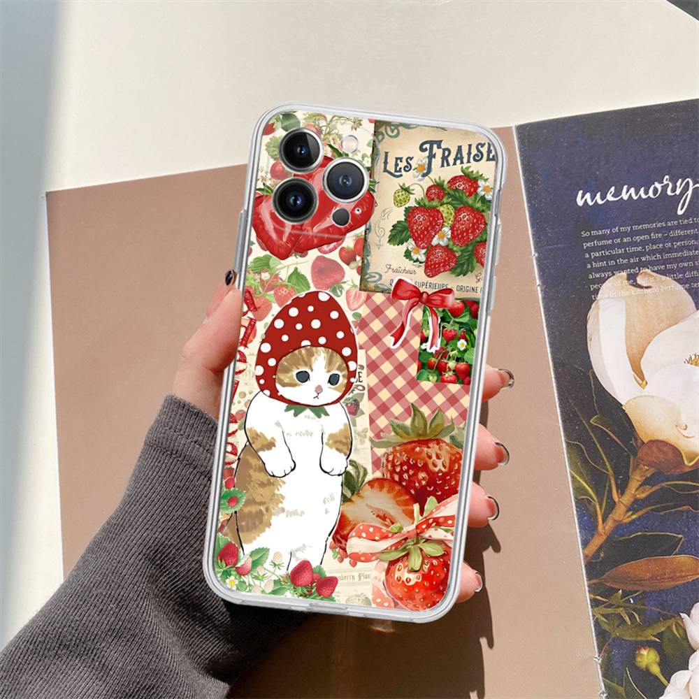 

Cat M-Mofusand TPU Silicone Case For IPhone 11 12 13 14 15 16 17 Pro Max Shockproof Clear Back Cover iPhone 13 pro