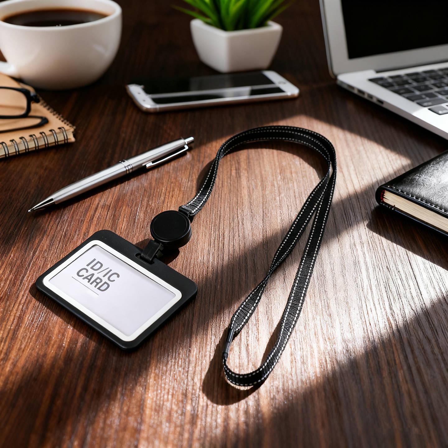 Retractable Lanyard ID Badge Holder for Office, Campus, and Bus Cards