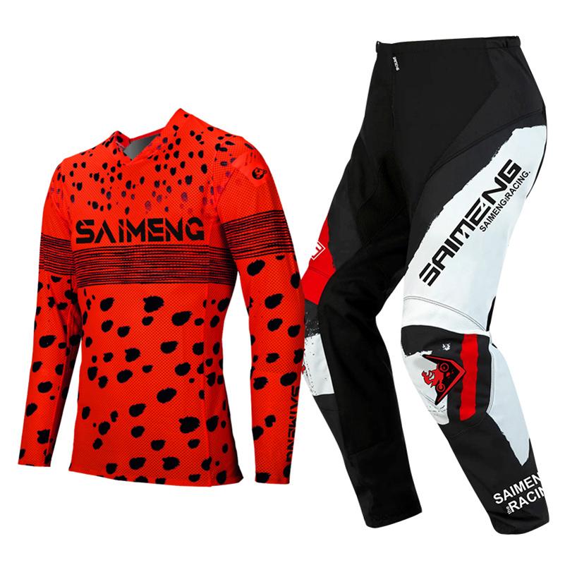 motocross gear set for kids Youth Jersey Pant Kits child green Motorcycle black 3 4 5 6 7 8 9 10 year Off-road suit blue orange Enduro cross boy girl