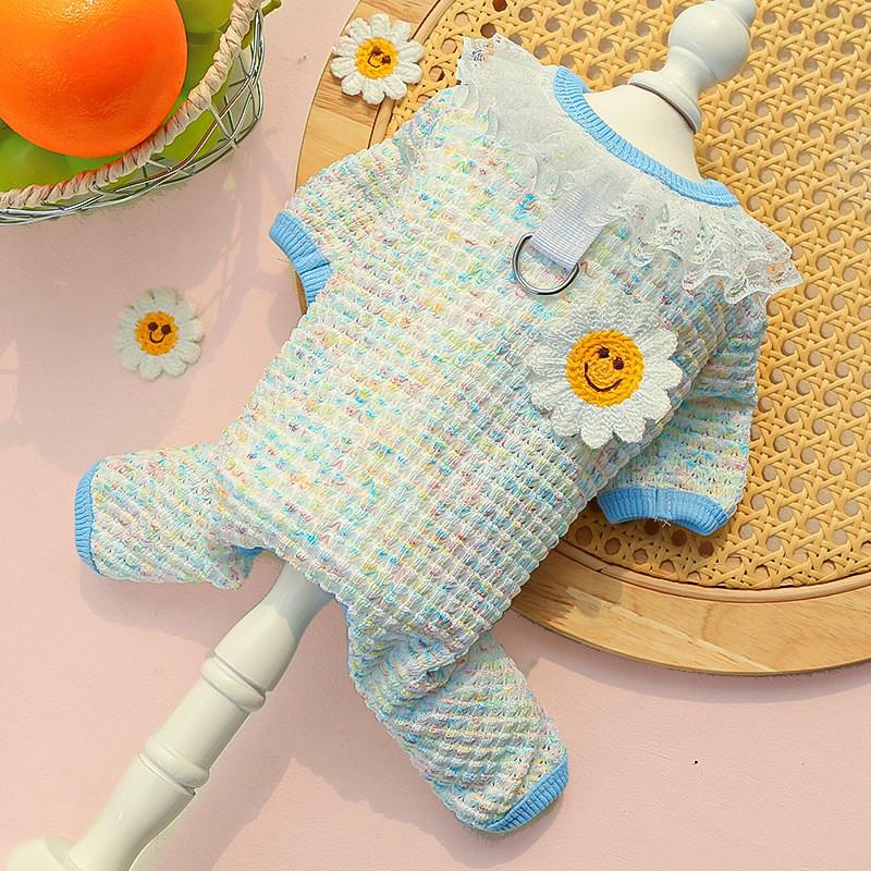 Pet Dog Cat 4-Legged Stretchable Breathable Cotton Teddy Bichon Small Breeds