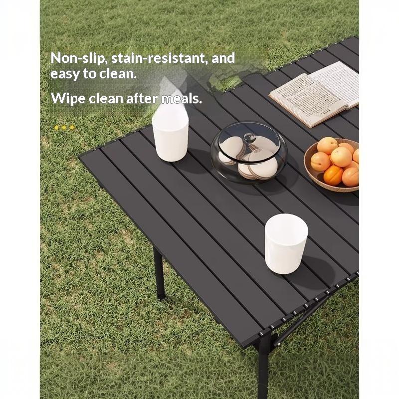 1Set Folding Portable Outdoor Lightweight Table Stall Camping Fishing Picnic Table Outdoor Self-Driving Barbecue Folding Table